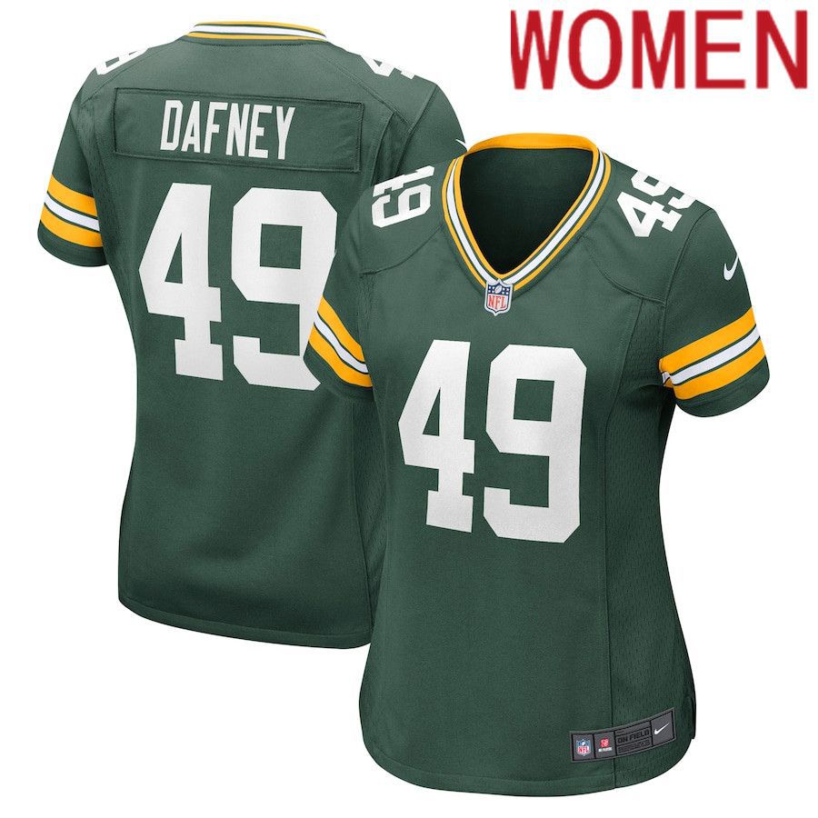 Women Green Bay Packers #49 Dominique Dafney Nike Green Nike Game NFL Jersey
